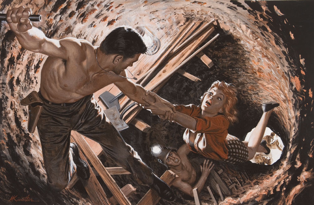 Mort Kunstler Pulp Fiction - Buried-Alive