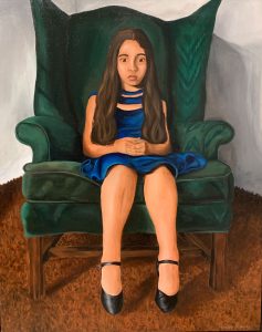 Long Island's Best 2020 Ramirez-Micarlys--Ydelim-in-a-Green-Chair--Acrylic-on-canvas