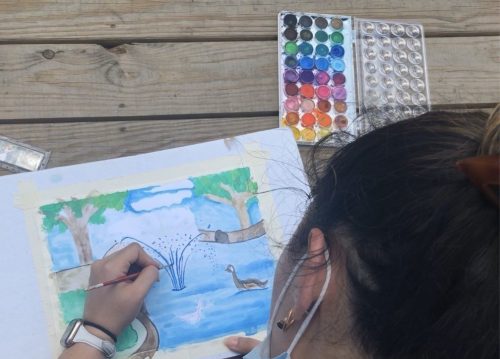 Heckscher at Home Kids Summer Watercolor Painting